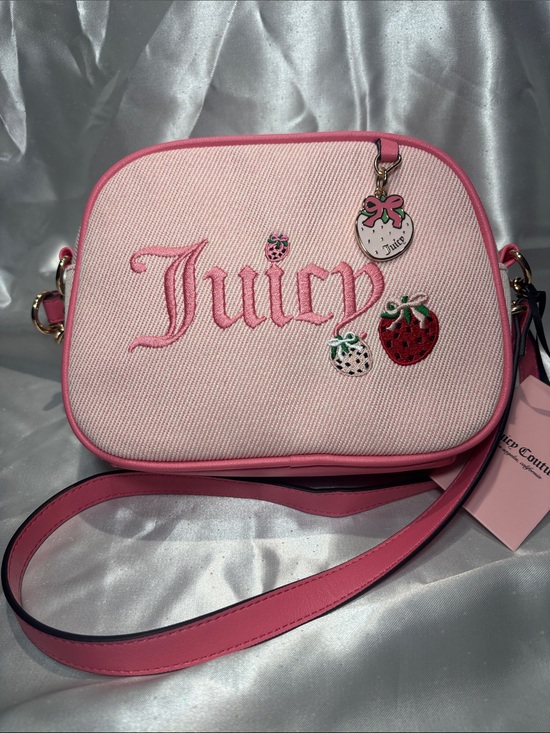 Juicy Couture Handbags - Juicy Couture Pink Strawberry Crossbody Bag